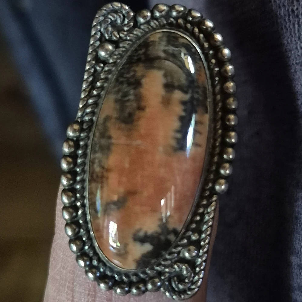 Silver and White Statement Rings Set - Picture 10 of 12